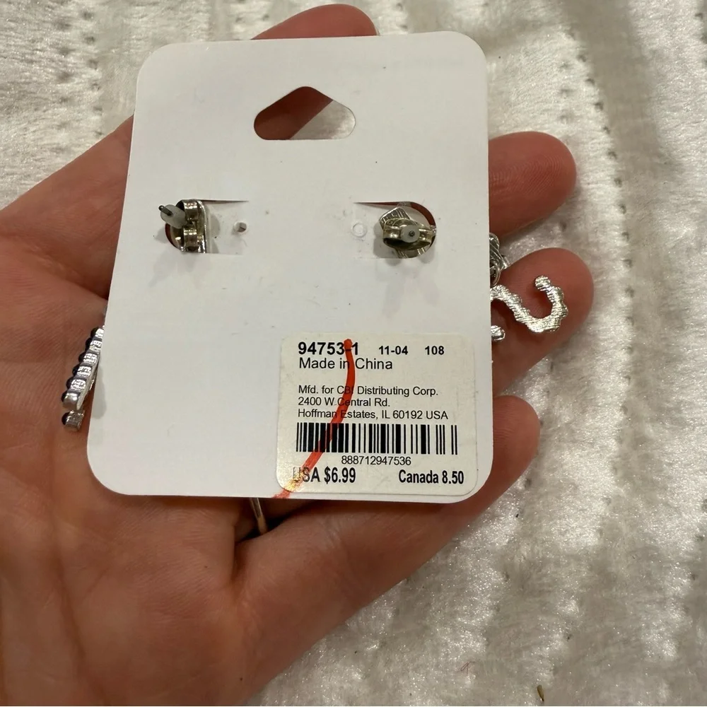 10 for $10 Silver Star USA Kids Earrings